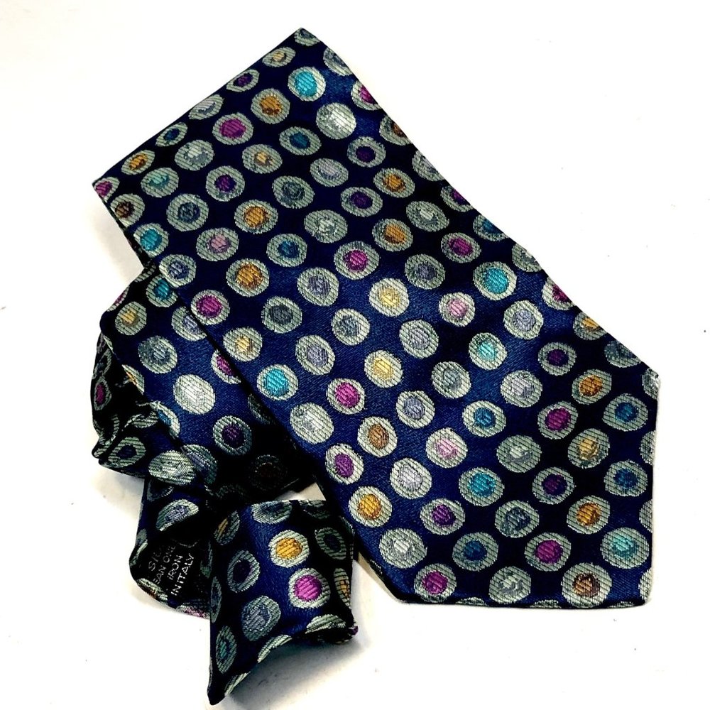 Pancaldi  Geometric Silk Tie - Italy